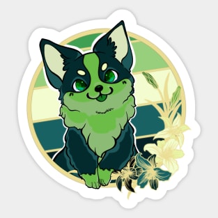 Aromantic Spectrum corgi Sticker